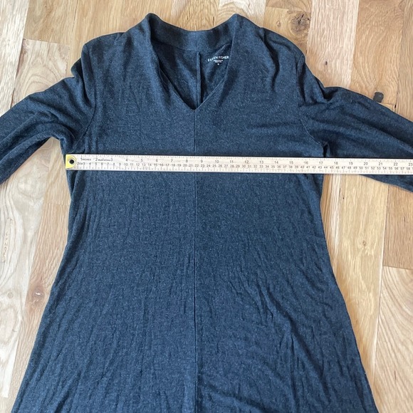 Womens Eileen Fisher Charcoal Gray Black Sz M - A Line  Dress‎ - Picture 5 of 6